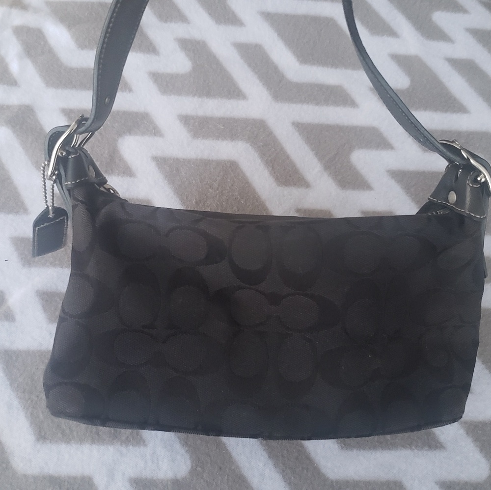 Small black coach purse